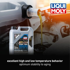 Liqui Moly Top Tec 6600 SAE 0W-20 | Fully synthetic engine oil | 5 Liter | SKU: 22046